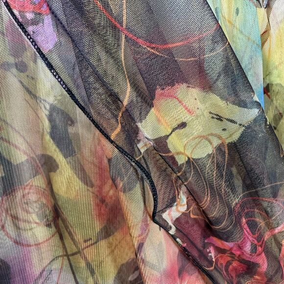 Jovani Ball Gown Yellow Multi-colored A-Line Prom Formal Pageant Sz 14 - Picture 9 of 12